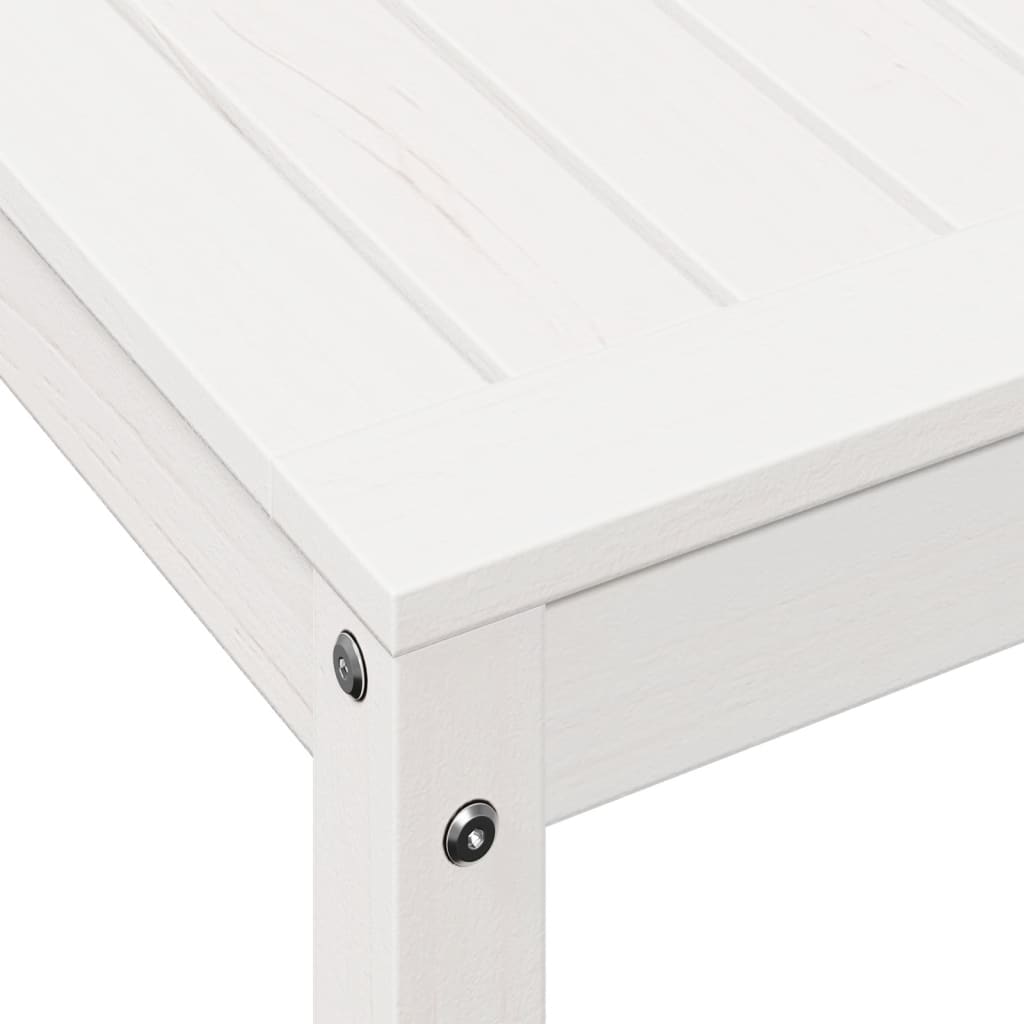 vidaXL Stôl na presádzanie s policou biely 108x50x75 cm borovica