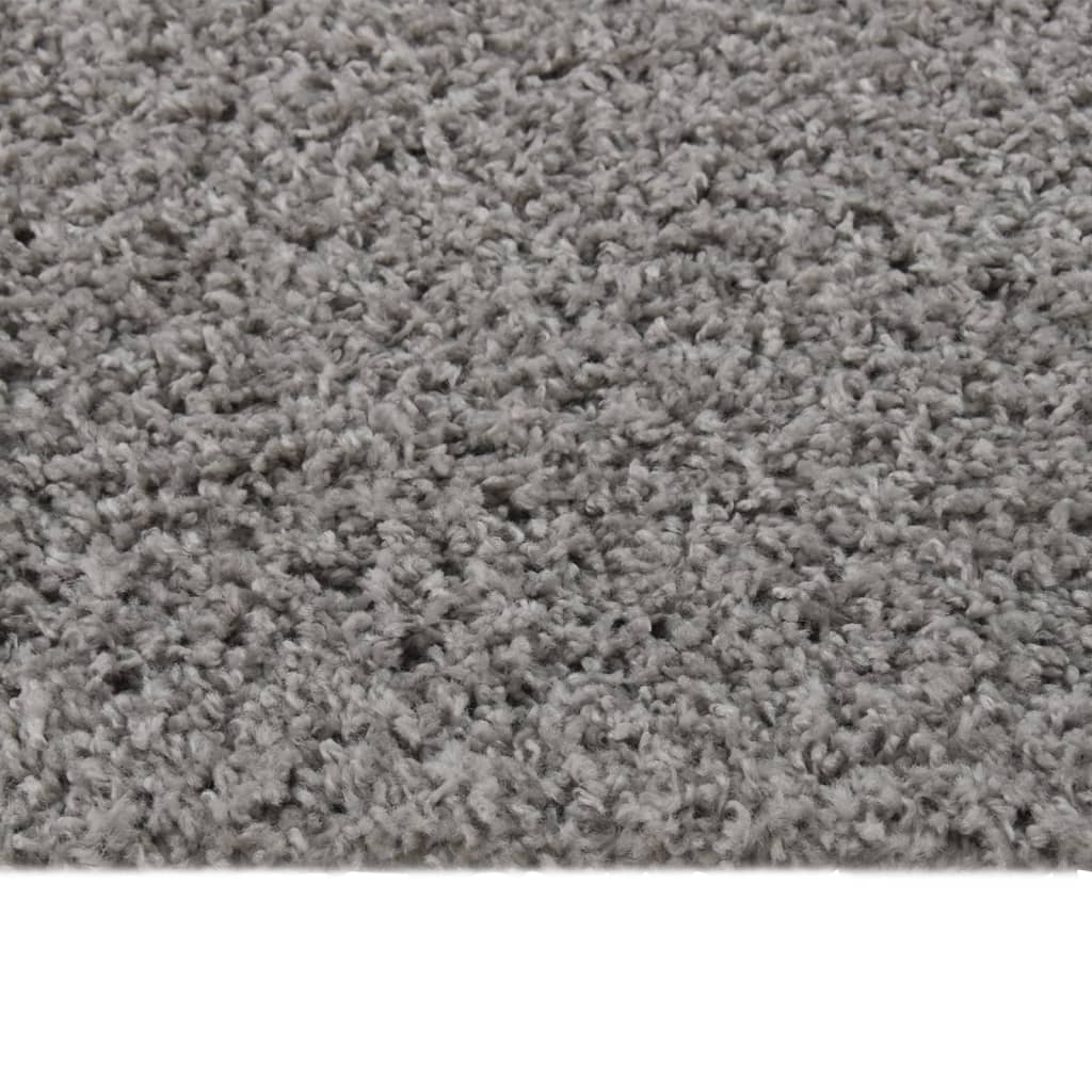 vidaXL Chlpatý koberec s vysokým vlasom sivý 120x170 cm