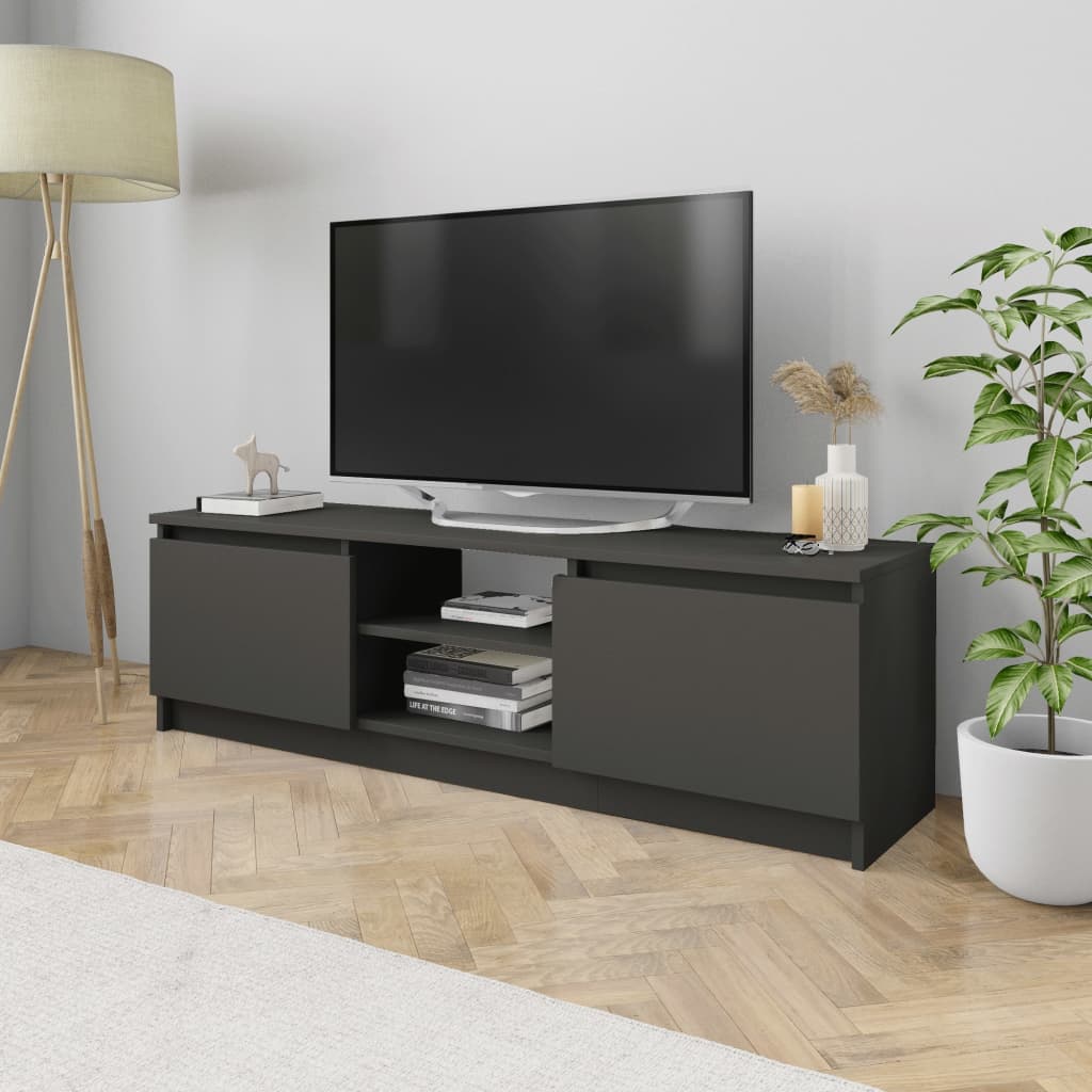 vidaXL TV skrinka, sivá 120x30x35,5 cm, drevotrieska