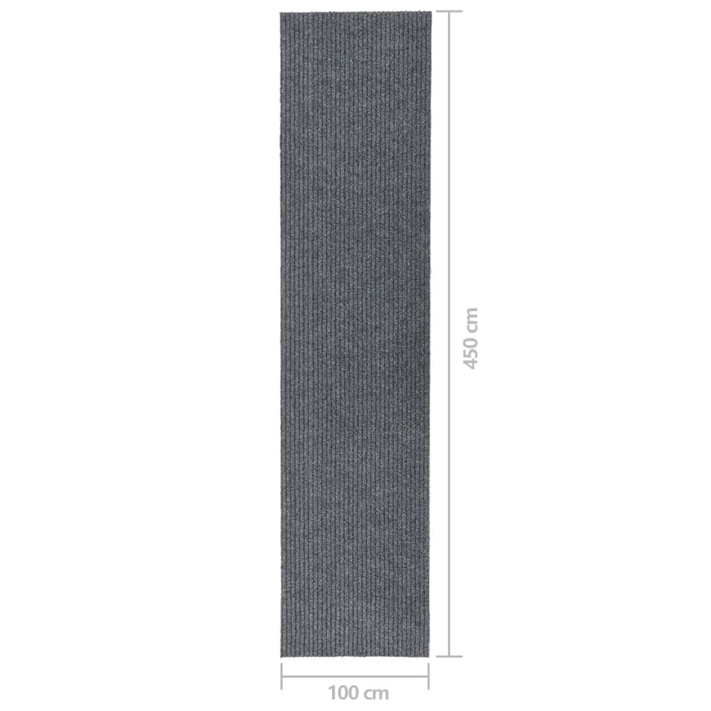 vidaXL Rohož na zachytávanie nečistôt 100x450 cm sivá