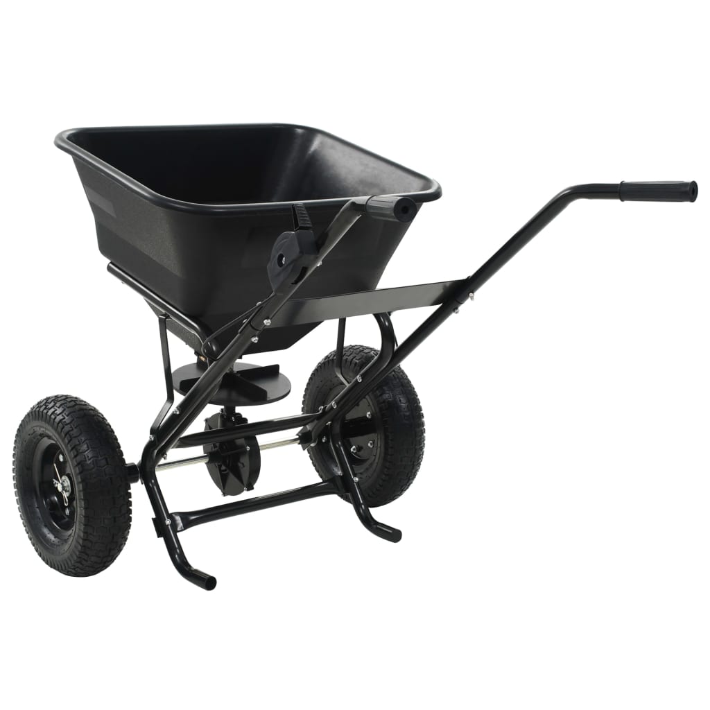 vidaXL Posypový vozík na soľ, PVC a oceľ 106x73x76 cm, 45 l