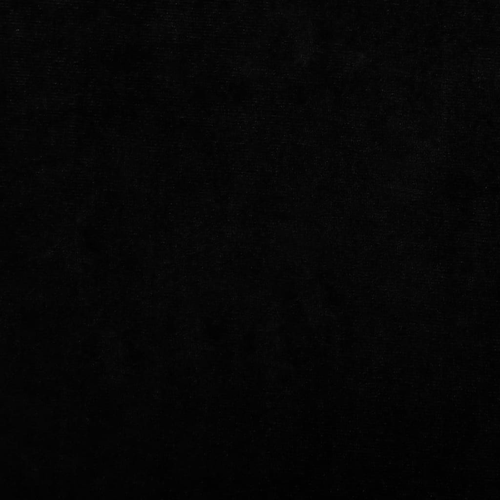 vidaXL Detská pohovka s podnožkou čierna 100x50x30 cm zamat