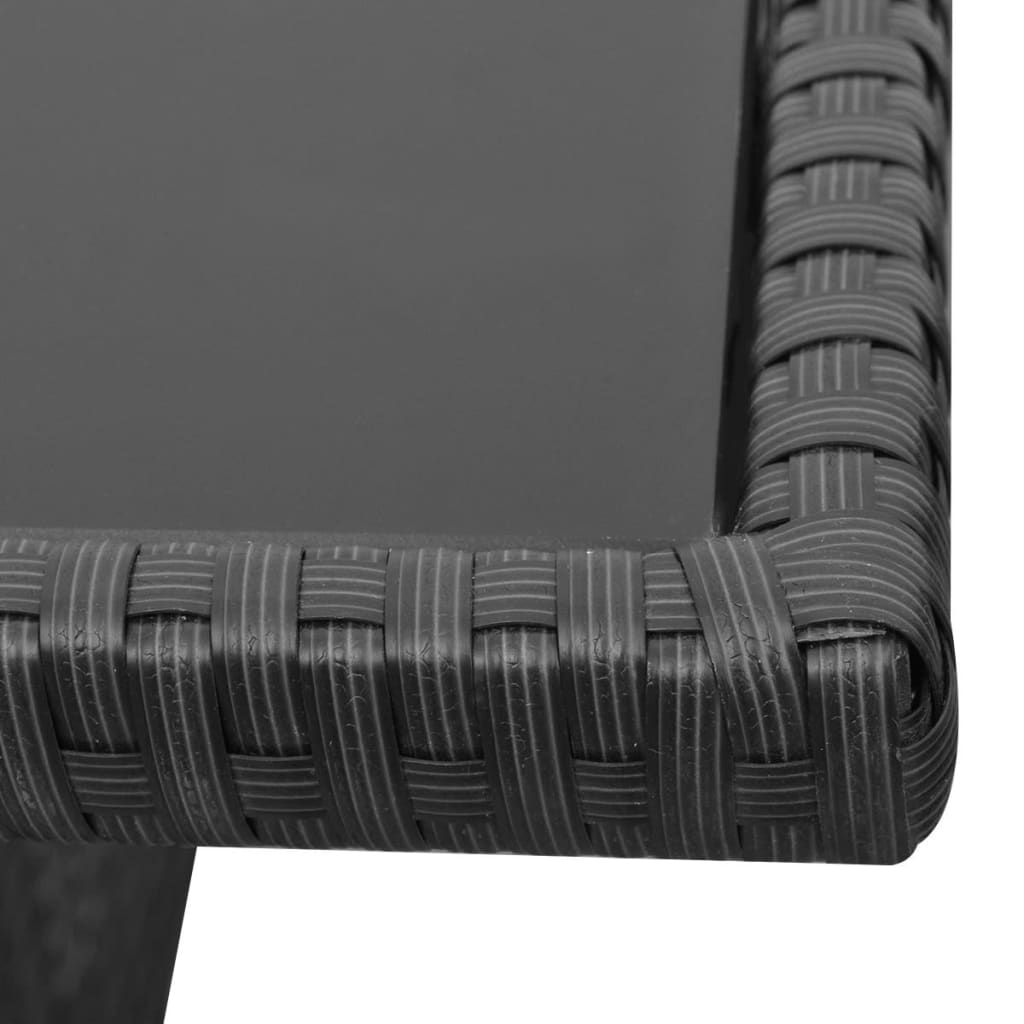 vidaXL 4-dielna záhradná sedacia súprava s vankúšmi polyratan čierna
