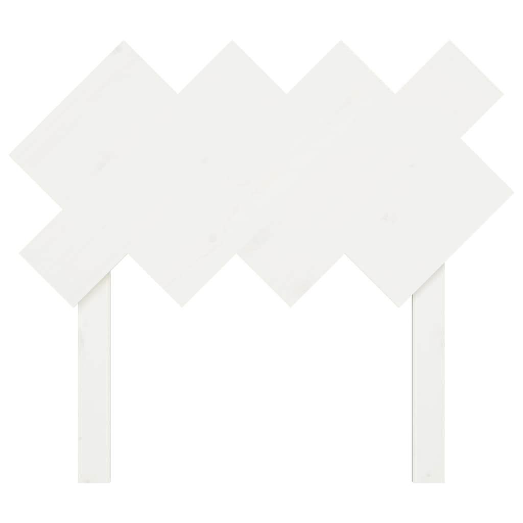 vidaXL Čelo postele biele 92x3x81 cm masívna borovica