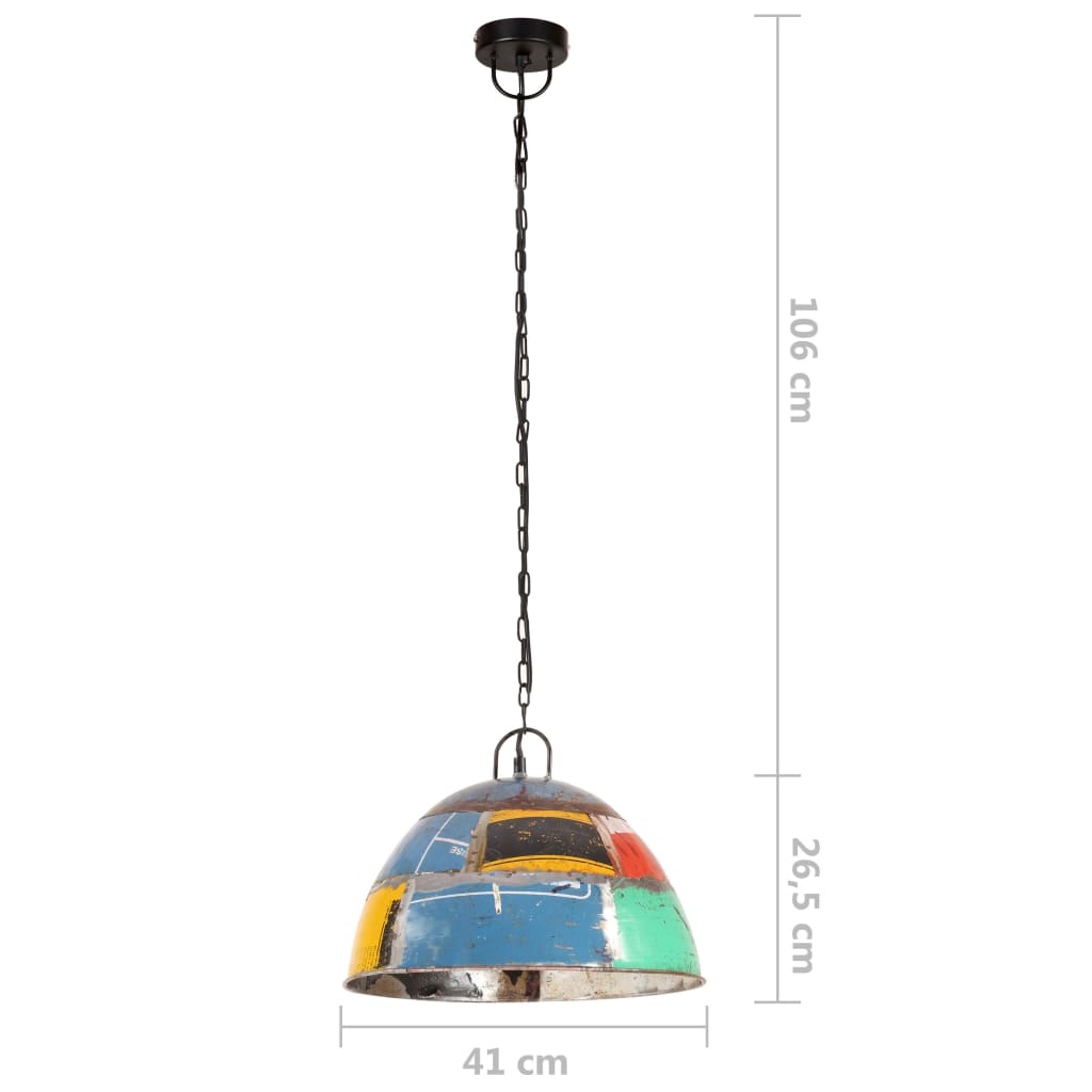 vidaXL Industriálna vintage závesná lampa 25 W, farebná 41 cm E27