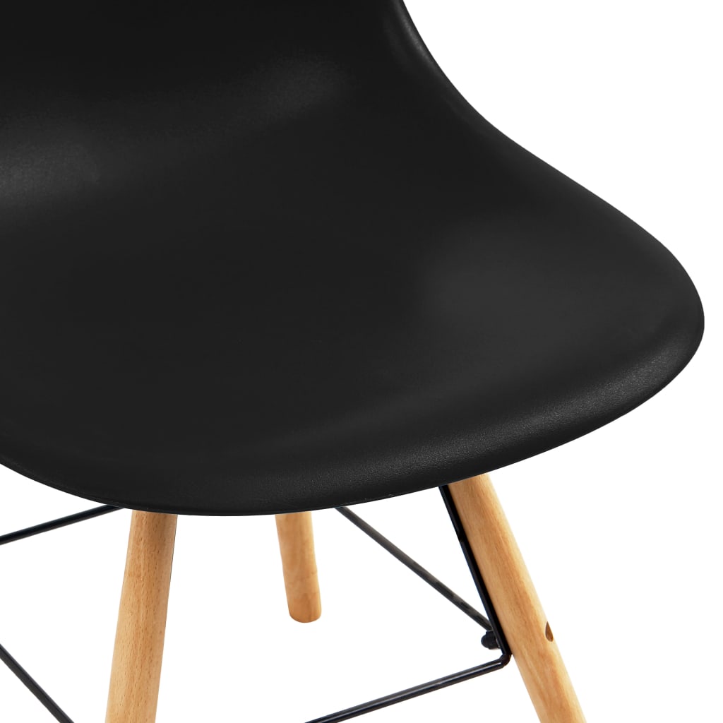 vidaXL Jedálenské stoličky 2 ks, čierne, plast