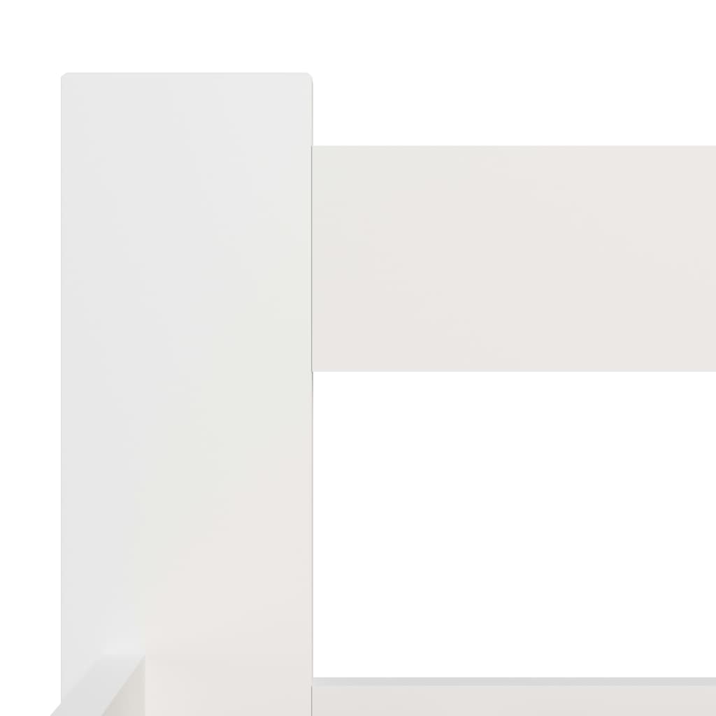 vidaXL Posteľný rám biely borovicový masív 200x200 cm