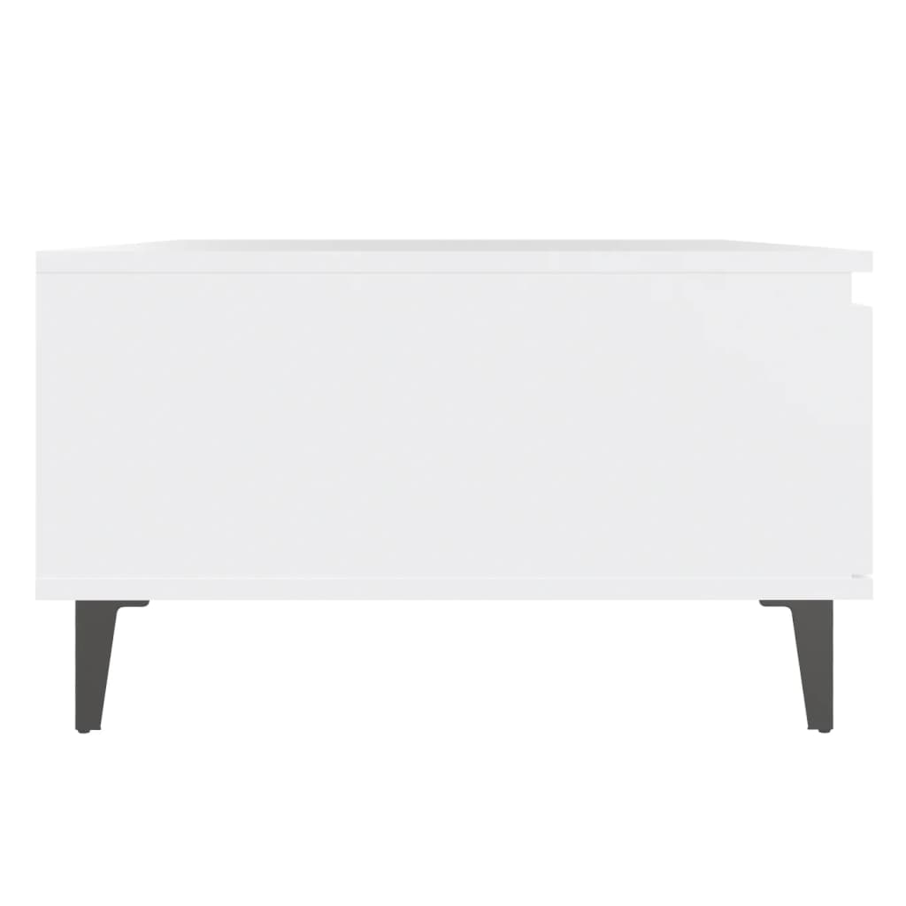 vidaXL Konferenčný stolík biely 90x60x35 cm drevotrieska