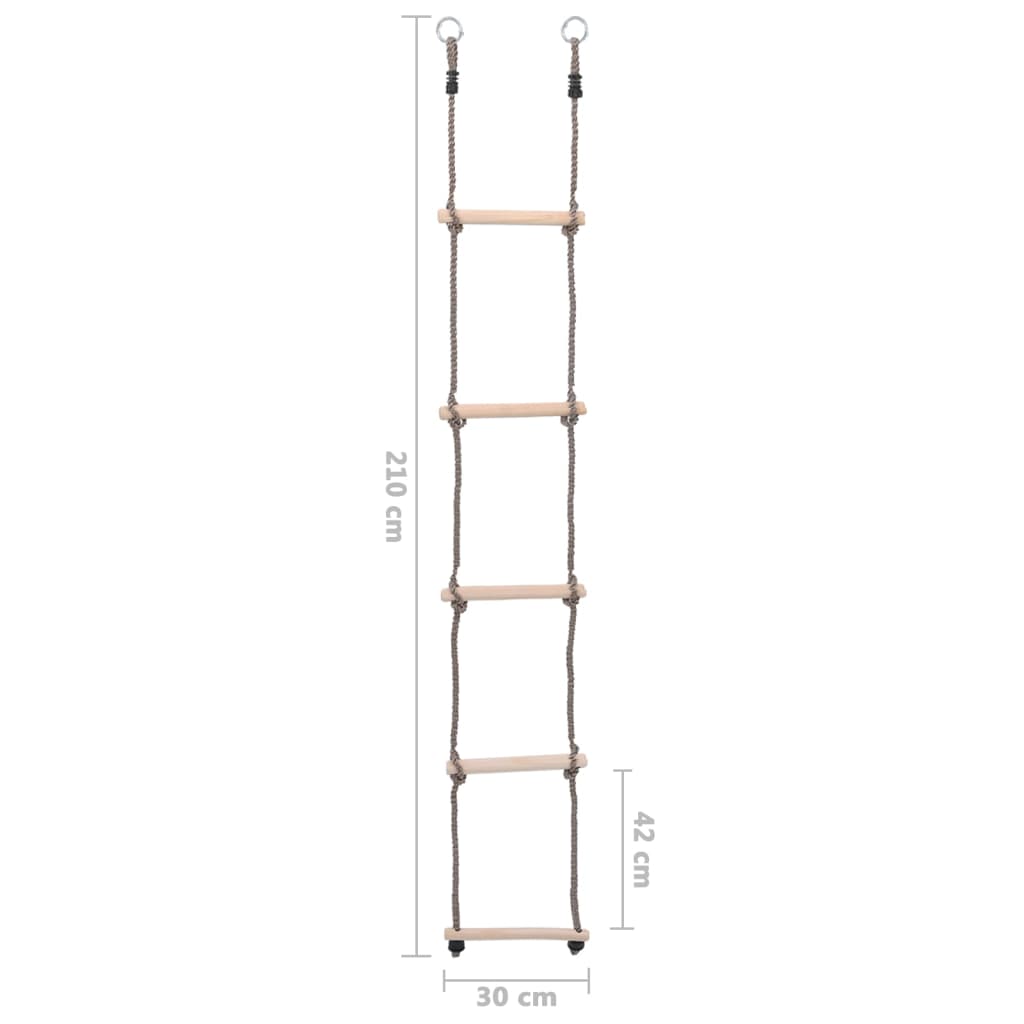 vidaXL 5-stupňový rebrík 210 cm masívne borovicové drevo