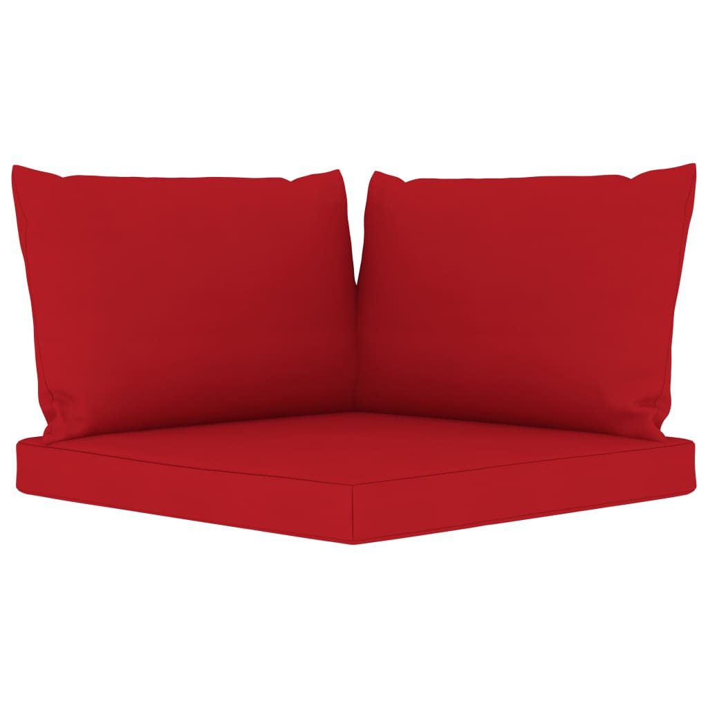 vidaXL 6-dielna záhradná sedacia súprava, červené podložky