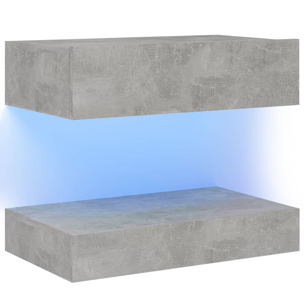 vidaXL Nočný stolík betónovo-sivý 60x35 cm drevotrieska