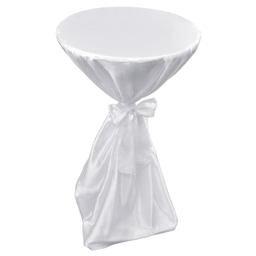 Biely návlek na stôl so stuhou, 60 cm, 2 ks