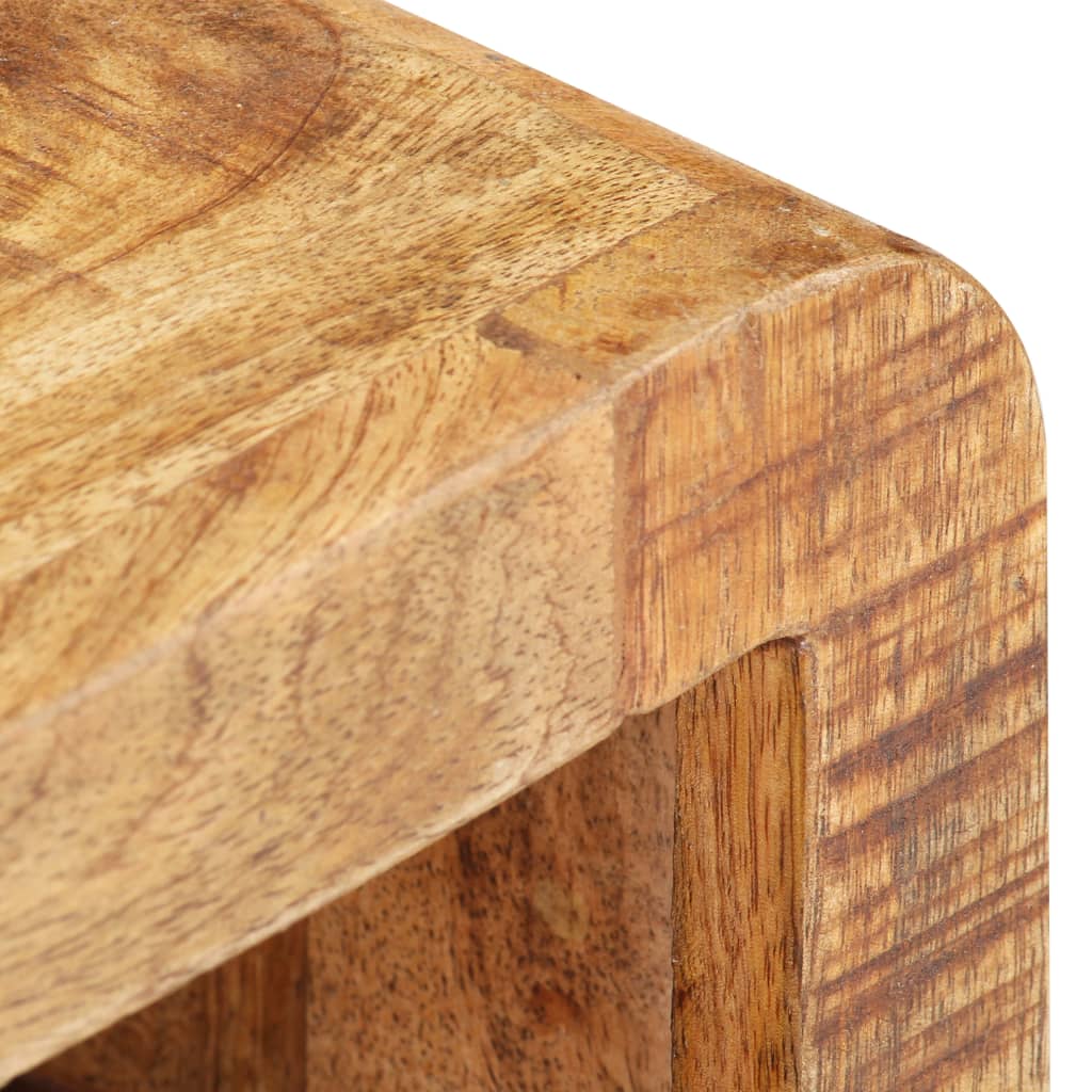 vidaXL Nočný stolík 30x30x41 cm surové mangovníkové drevo