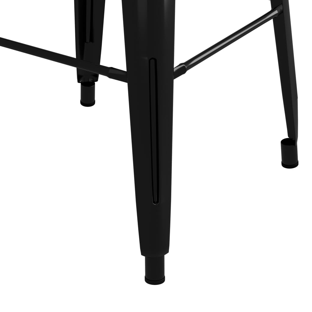 vidaXL Barové stoličky stohovateľné 2 ks čierne kovové