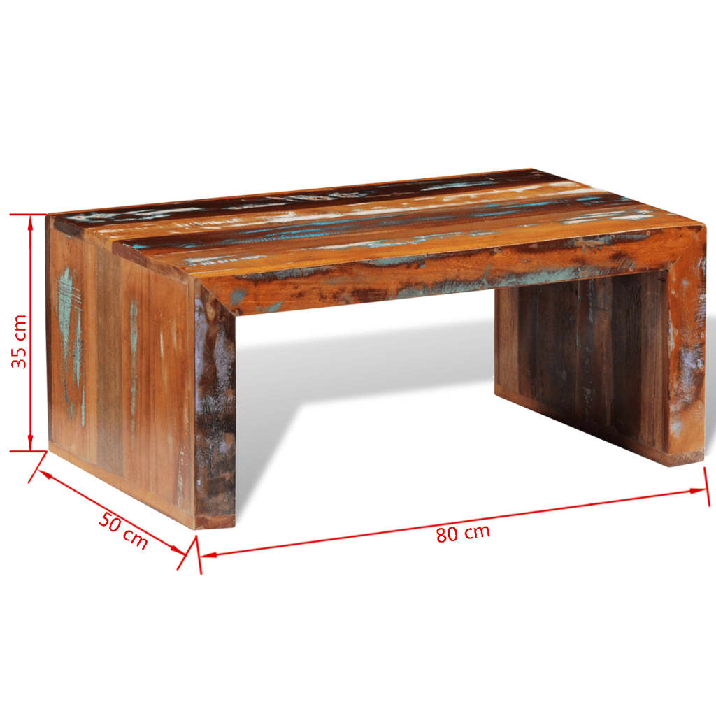 vidaXL Konferenčný stolík, recyklované drevo