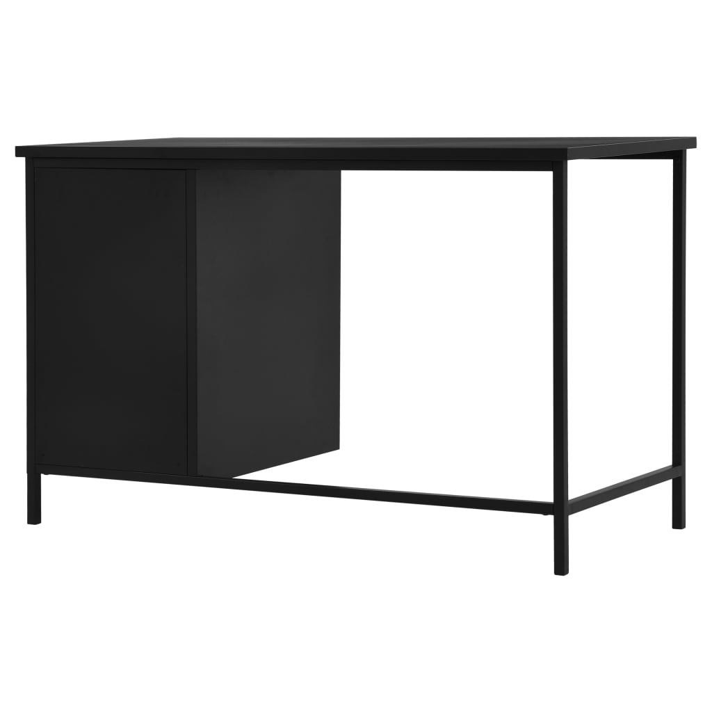 vidaXL Stôl so zásuvkami, industriálny, čierny 120x55x75 cm, oceľ