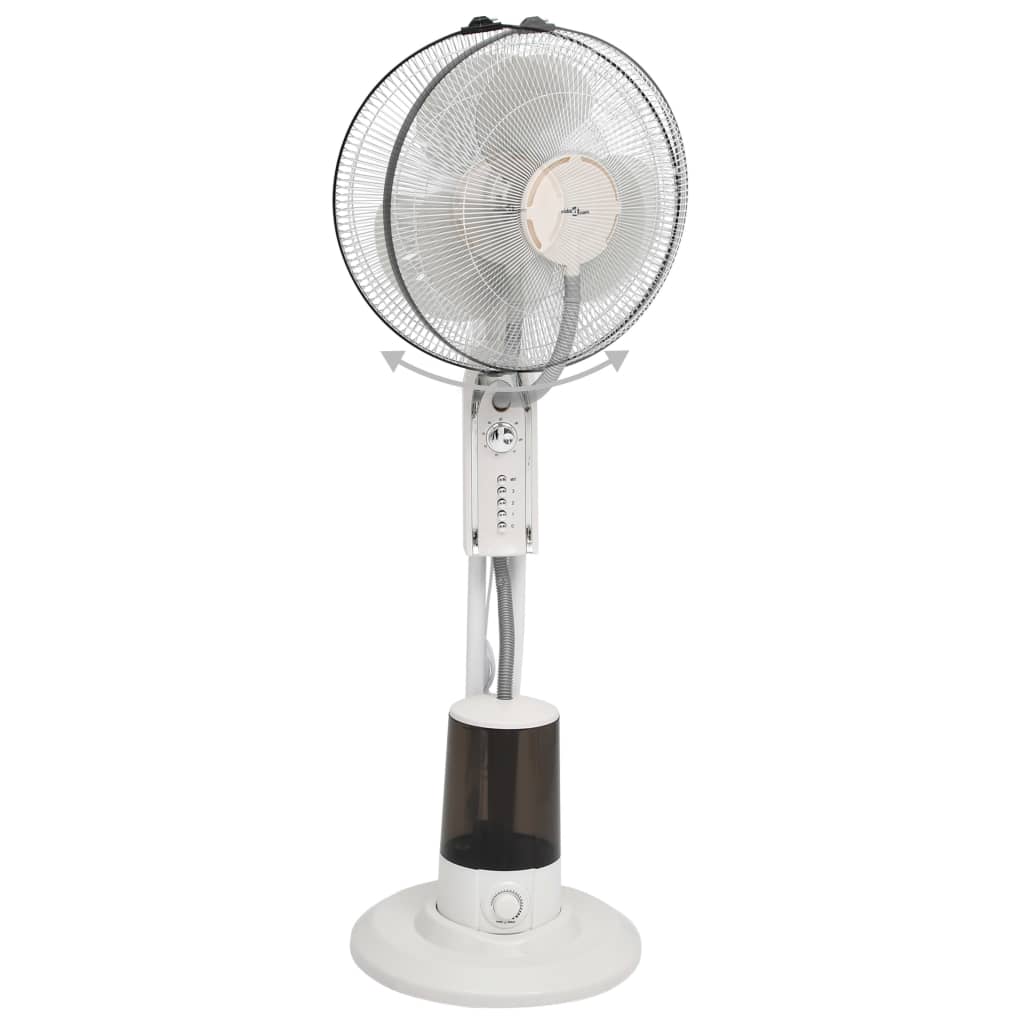 vidaXL Stojanový ventilátor s výrobou hmly 3 rýchlosti fúkania biely