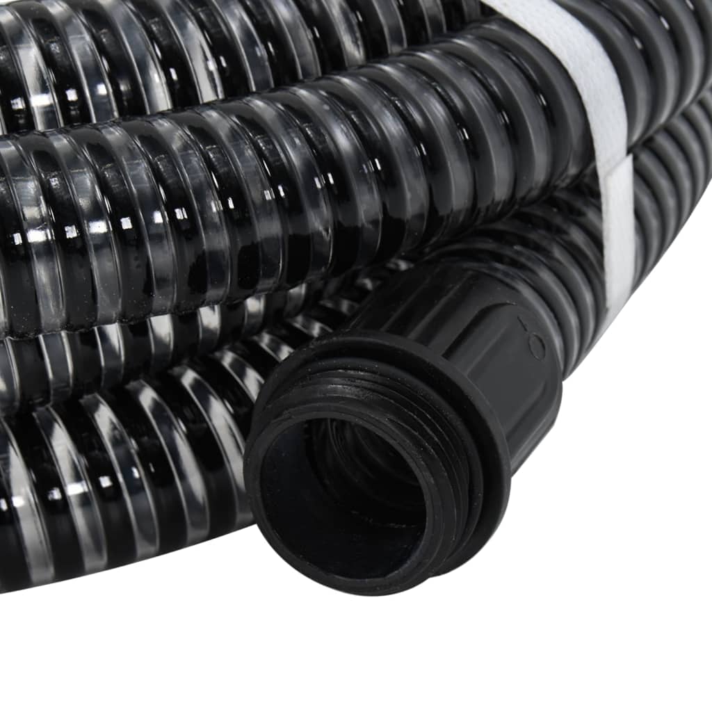 vidaXL Odsávacia hadica s mosadznými spojkami, čierna 1,1" 4 m, PVC