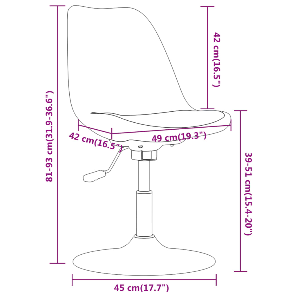 vidaXL Otočné jedálenské stoličky 6 ks tmavosivé látkové