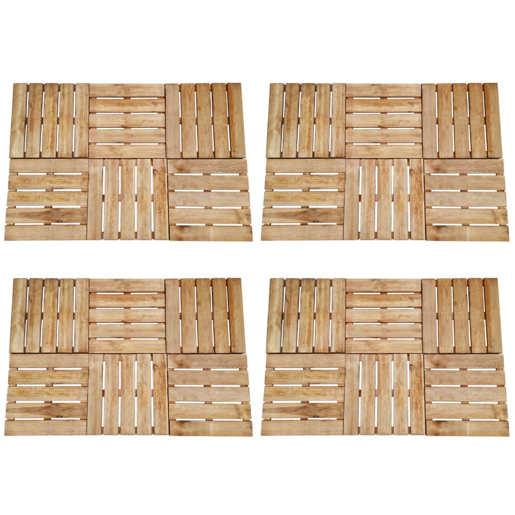 vidaXL Podlahové dlaždice 24 ks, 50x50 cm, drevo, hnedé