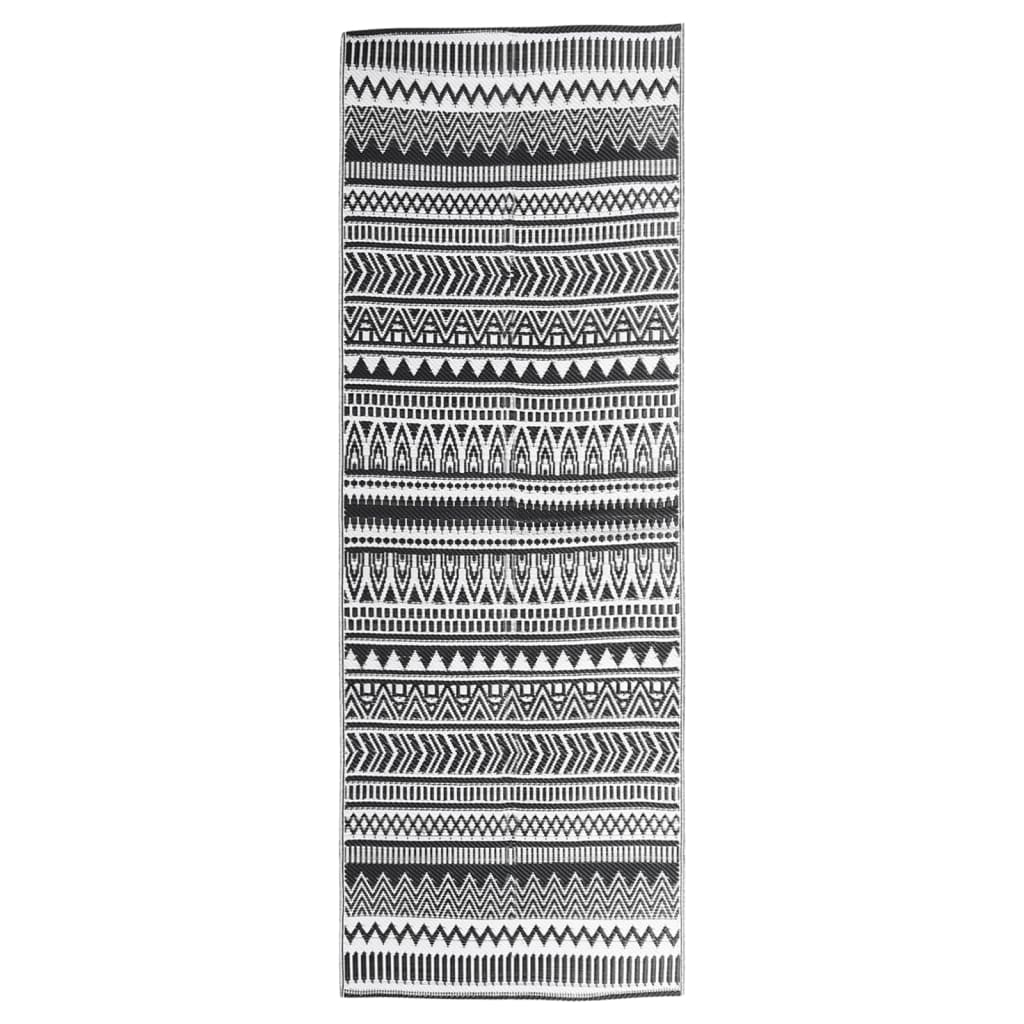 vidaXL Vonkajší koberec čierny 80x250 cm PP