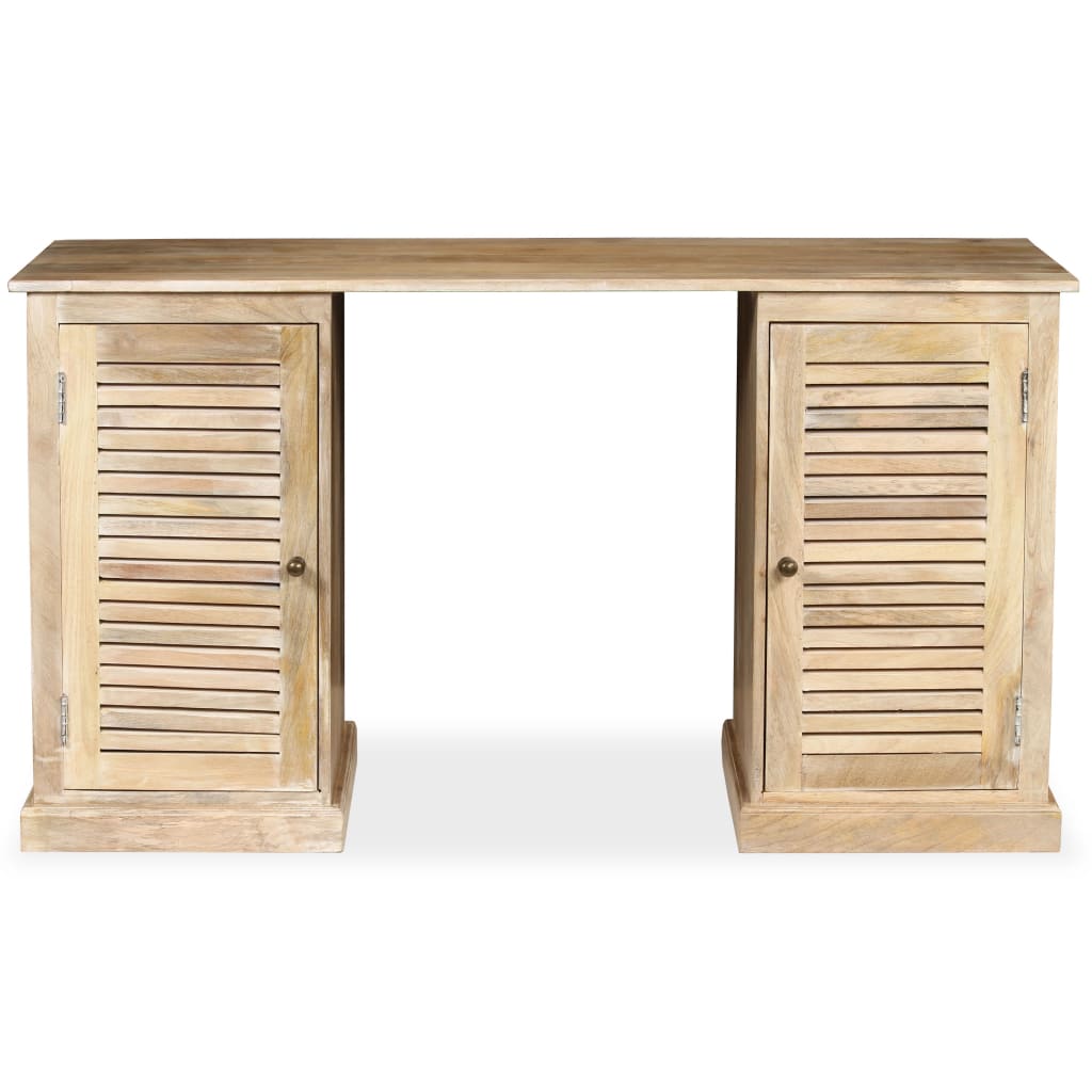 vidaXL Písací stôl so skrinkami, mangový masív 140x50x77 cm