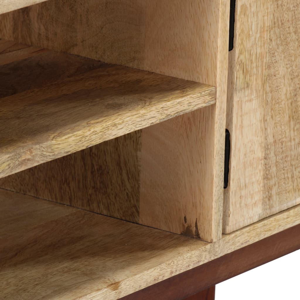 vidaXL Konzolový stolík 115x30x76 cm surové masívne mangovníkové drevo