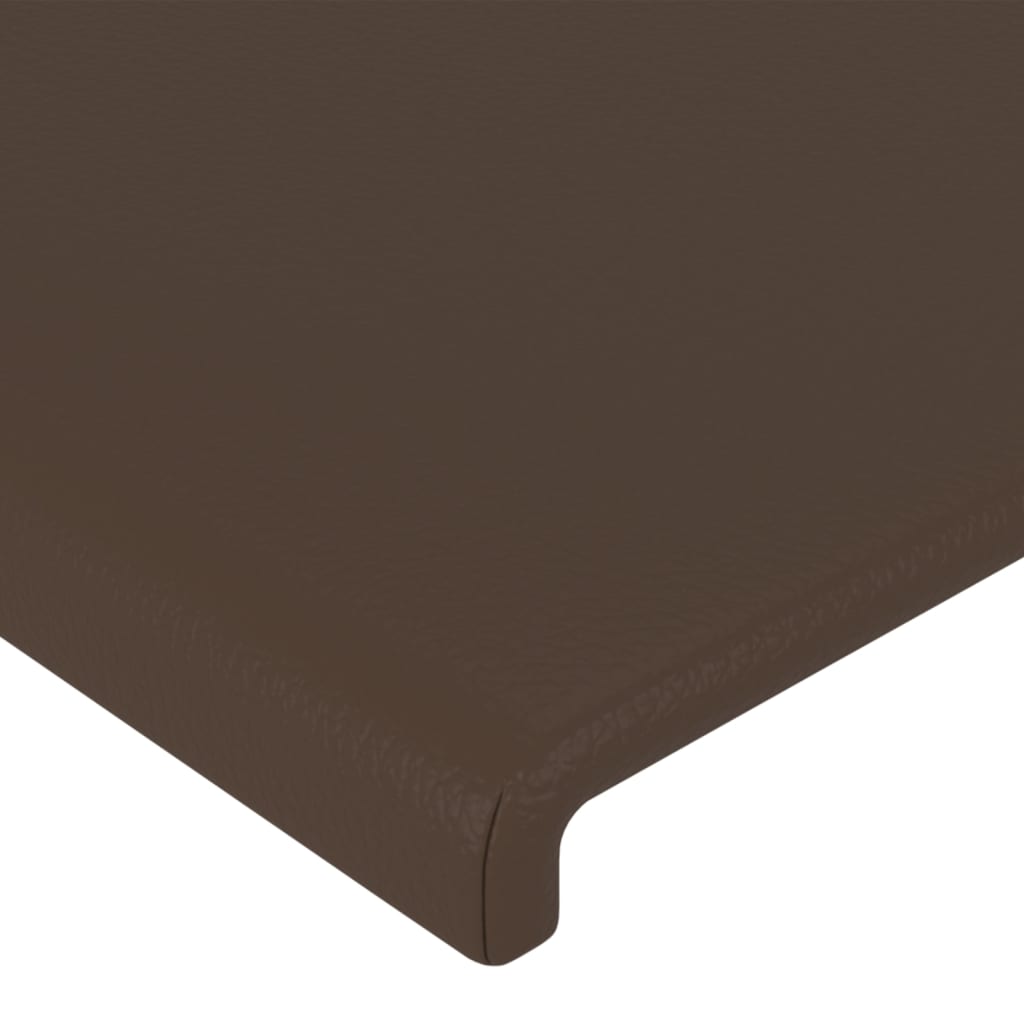 vidaXL Čelo postele so záhybmi hnedé 147x16x118/128cm umelá koža