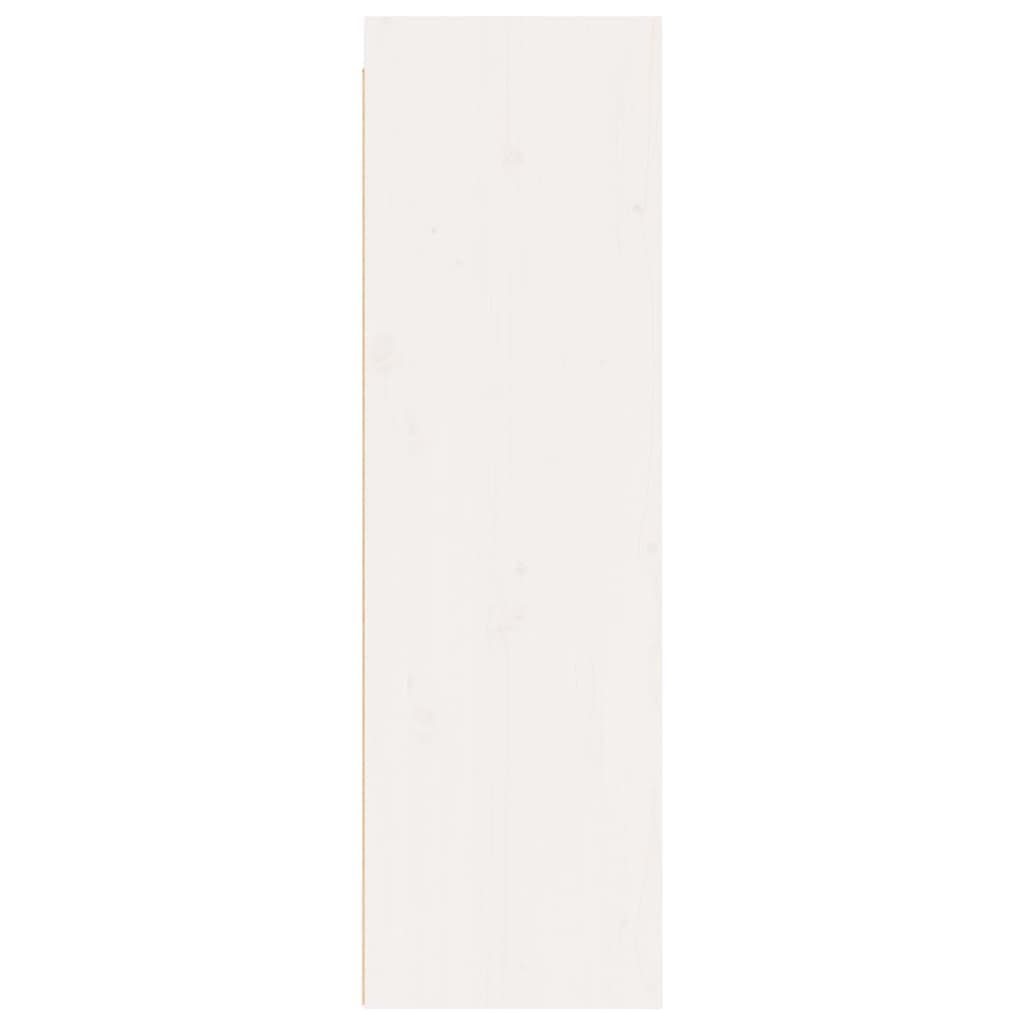 vidaXL Nástenná skrinka biela 30x30x100 cm masívne borovicové drevo