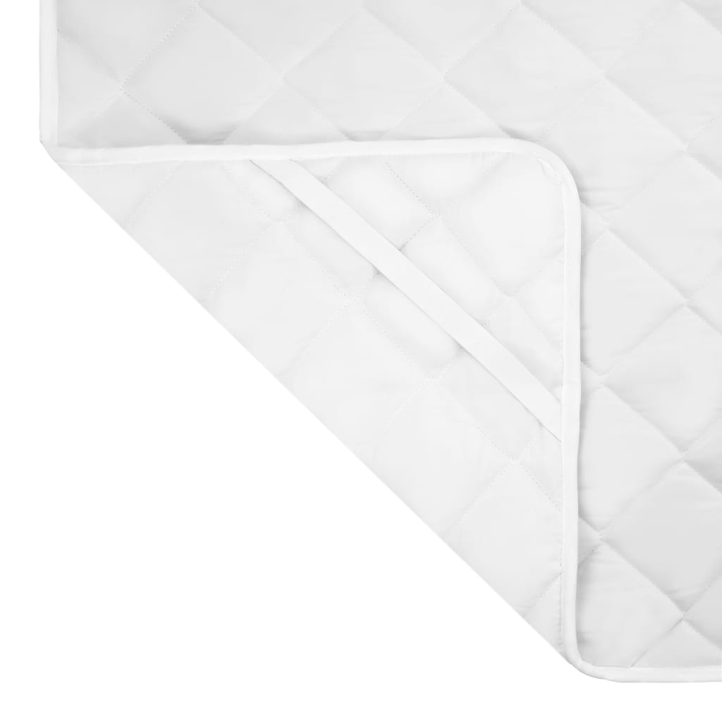 vidaXL Prešívaný poťah na matrac biely 120x200 cm ľahký