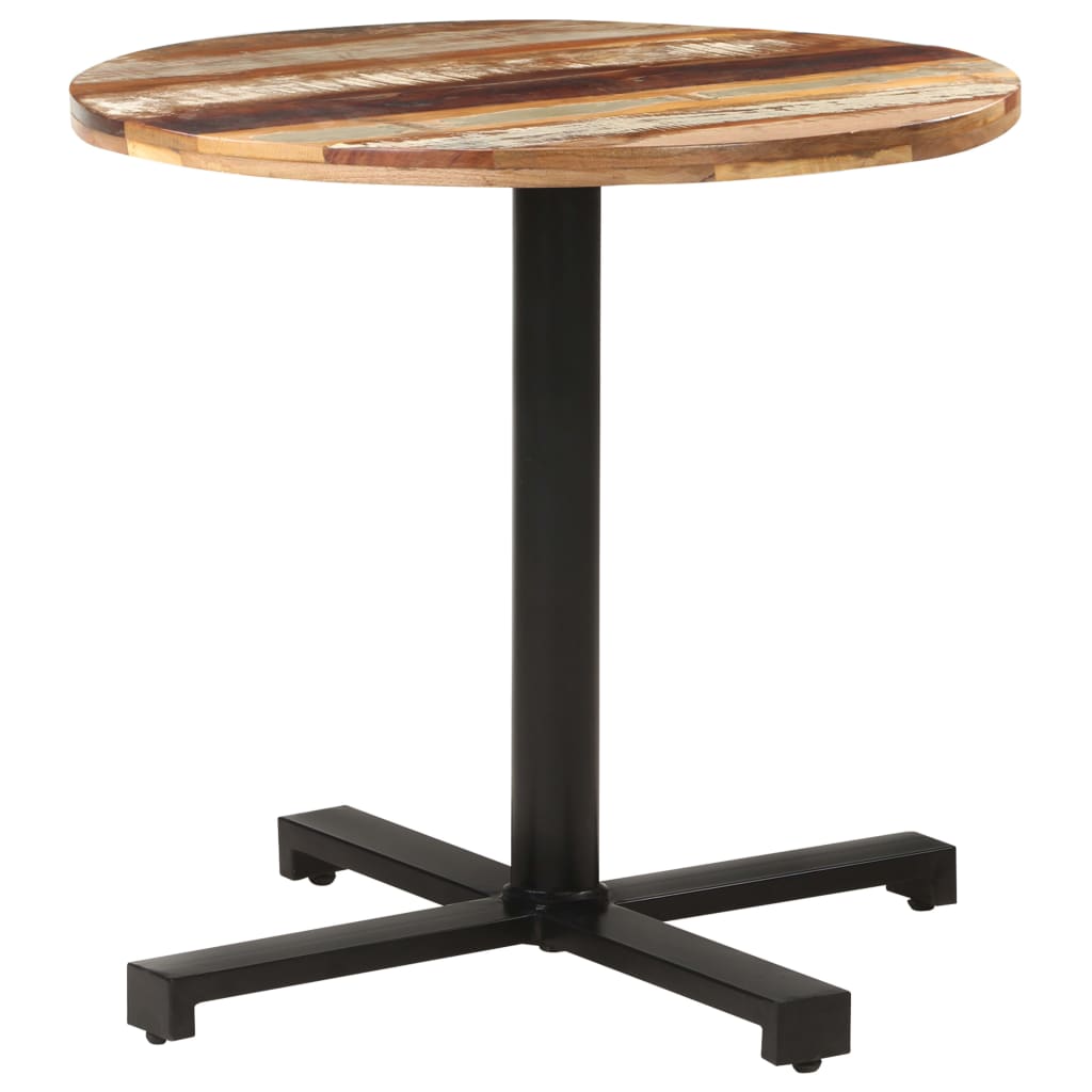 vidaXL Bistro stôl okrúhly Ø80x75 cm recyklovaný masív