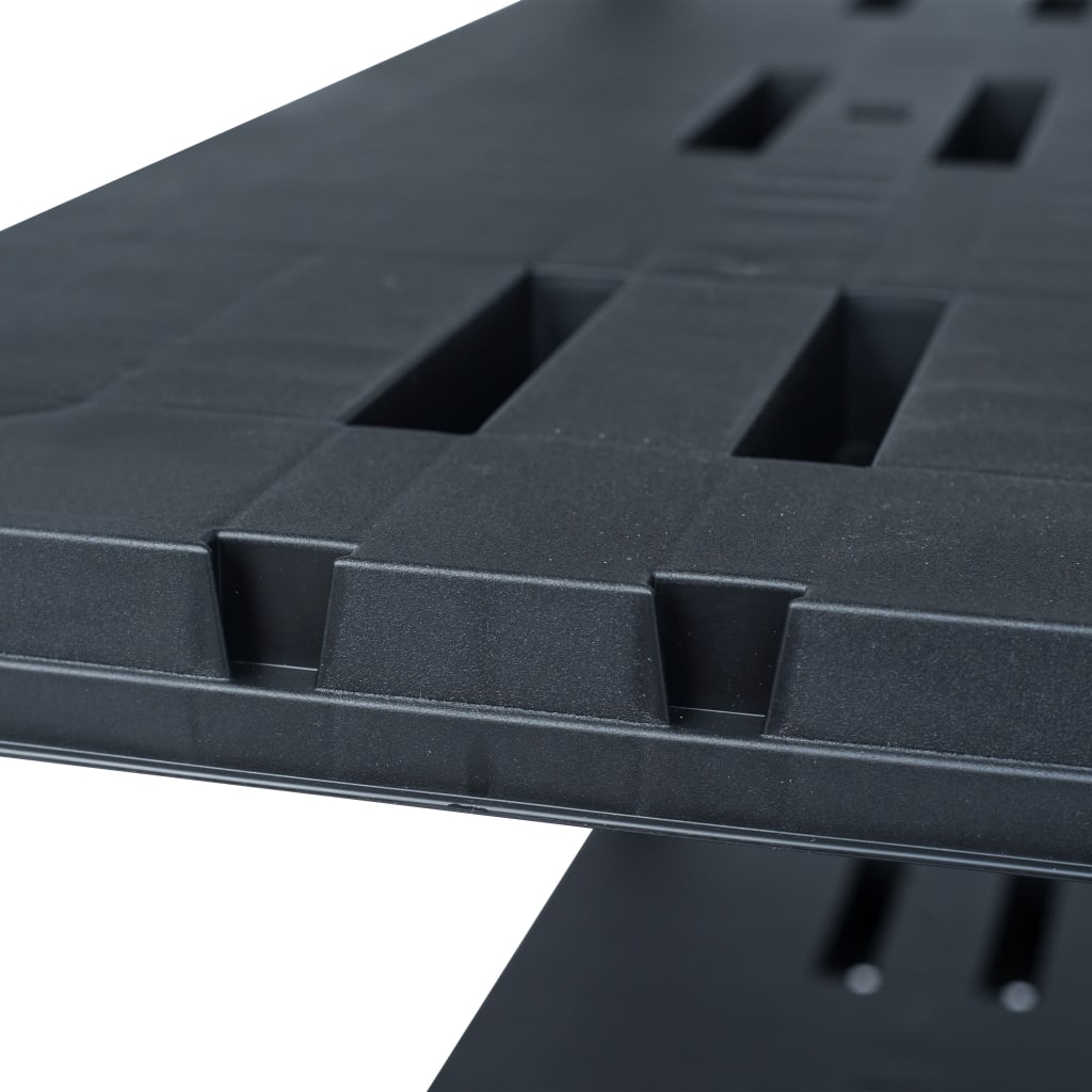 vidaXL Regál s úložnými poličkami čierny 90x40x138 cm plastový 220 kg