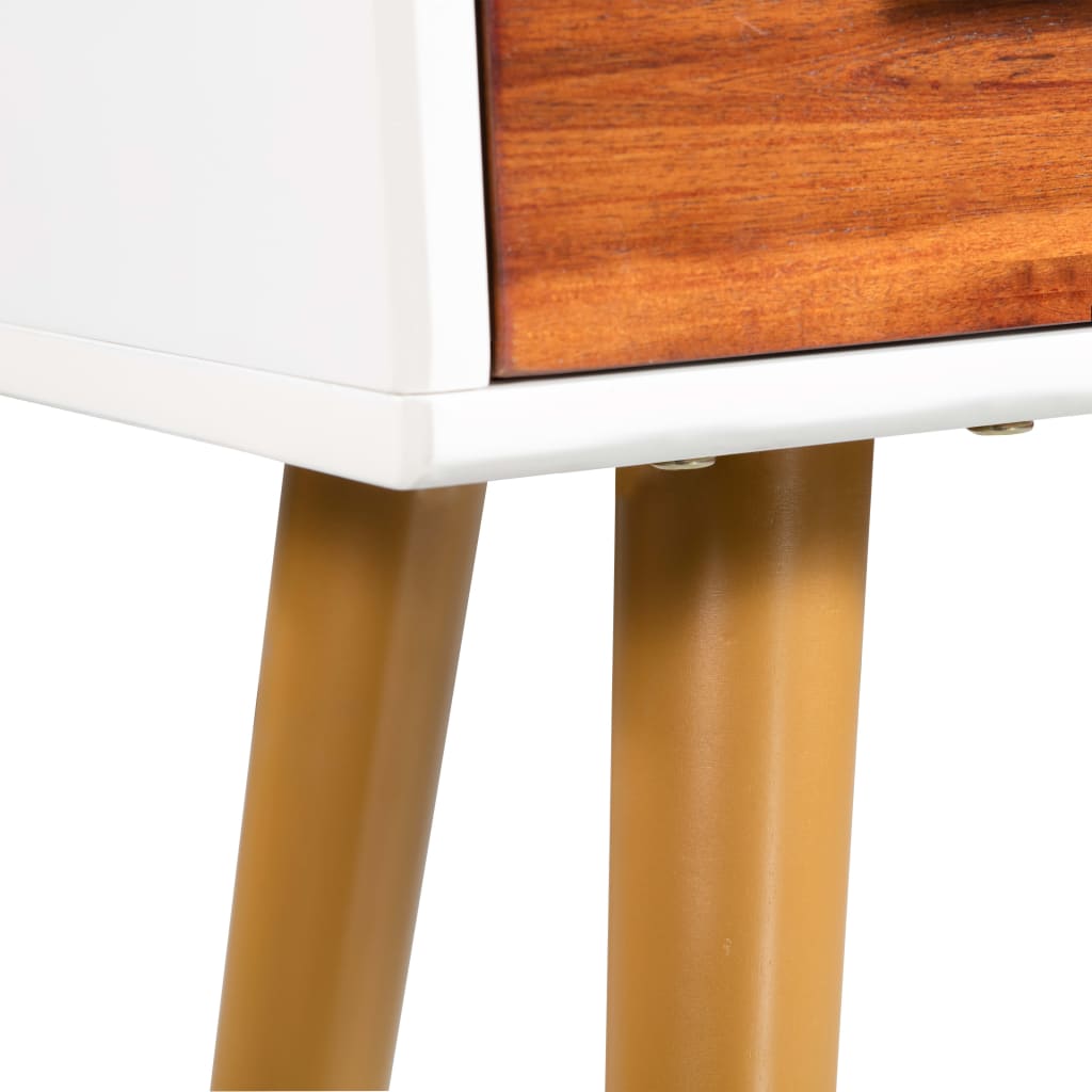 vidaXL Konzolový stolík, akáciový masív 70x30x75 cm