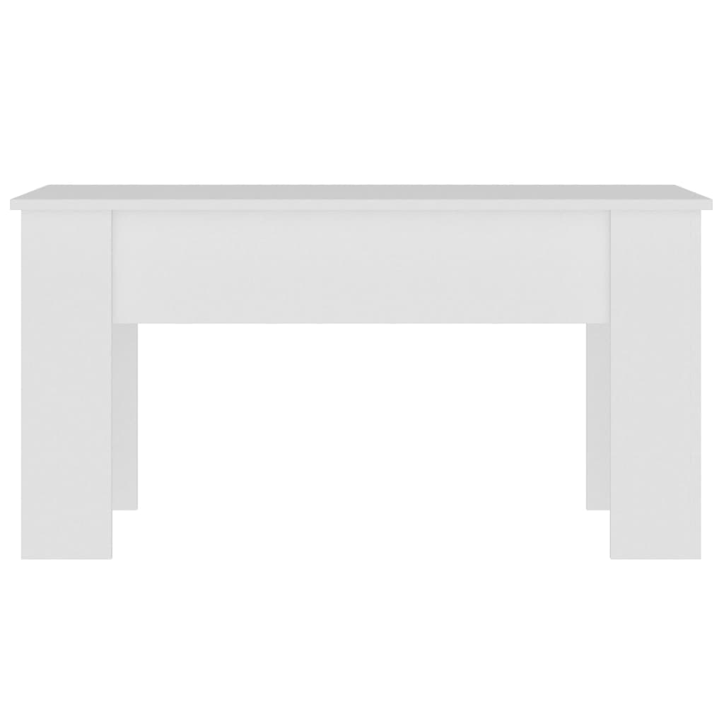 vidaXL Konferenčný stolík biely 101x49x52 cm spracované drevo