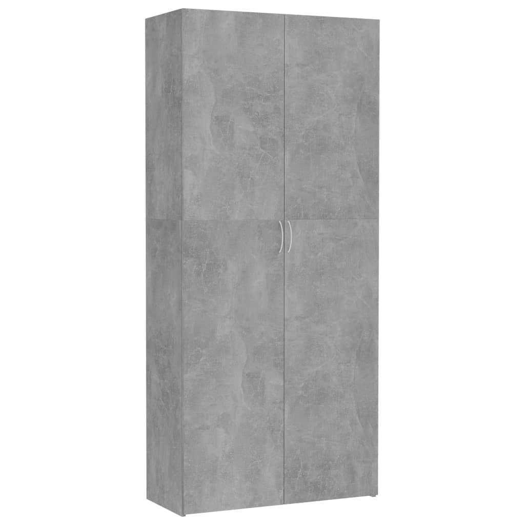vidaXL Úložná skrinka, betónovo sivá 80x35,5x180 cm, kompozitné drevo