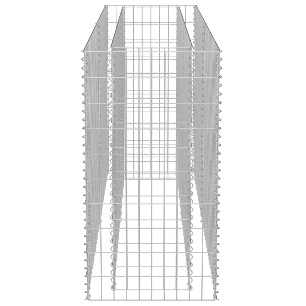 vidaXL Gabiónový vyvýšený záhon, pozinkovaná oceľ 180x50x100 cm