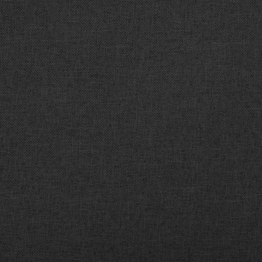 vidaXL Skladacia úložná lavica čierna 76x38x38 cm umelý ľan