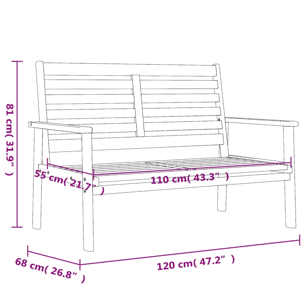 vidaXL 4-dielna záhradná sedacia súprava akáciový masív