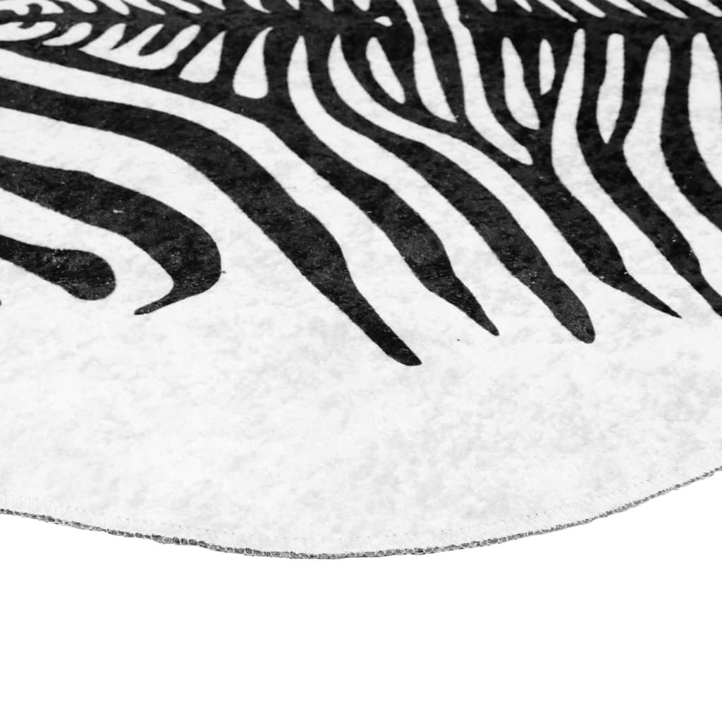 vidaXL Koberec čiernobiely 120x170 cm zebra umývateľný protišmykový