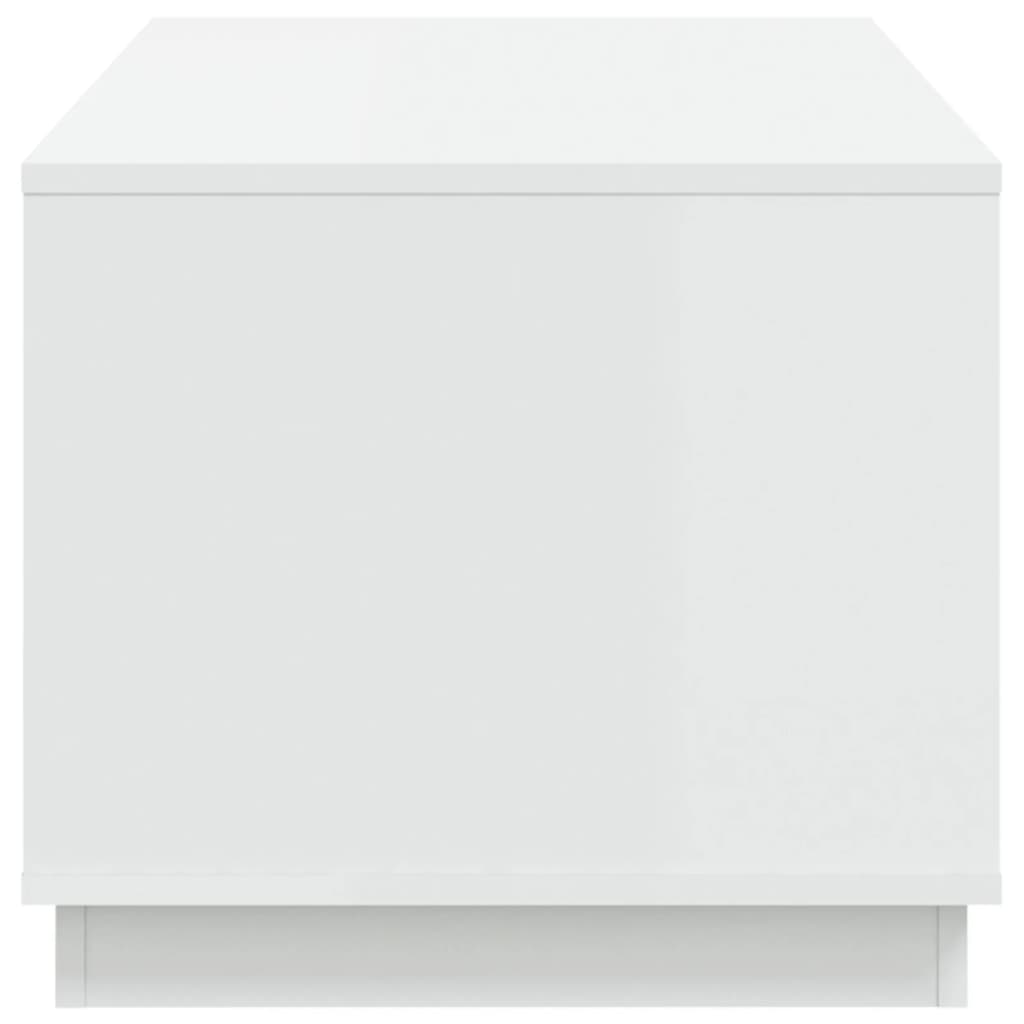 vidaXL Konferenčný stolík biely 102x50x44 cm spracované drevo