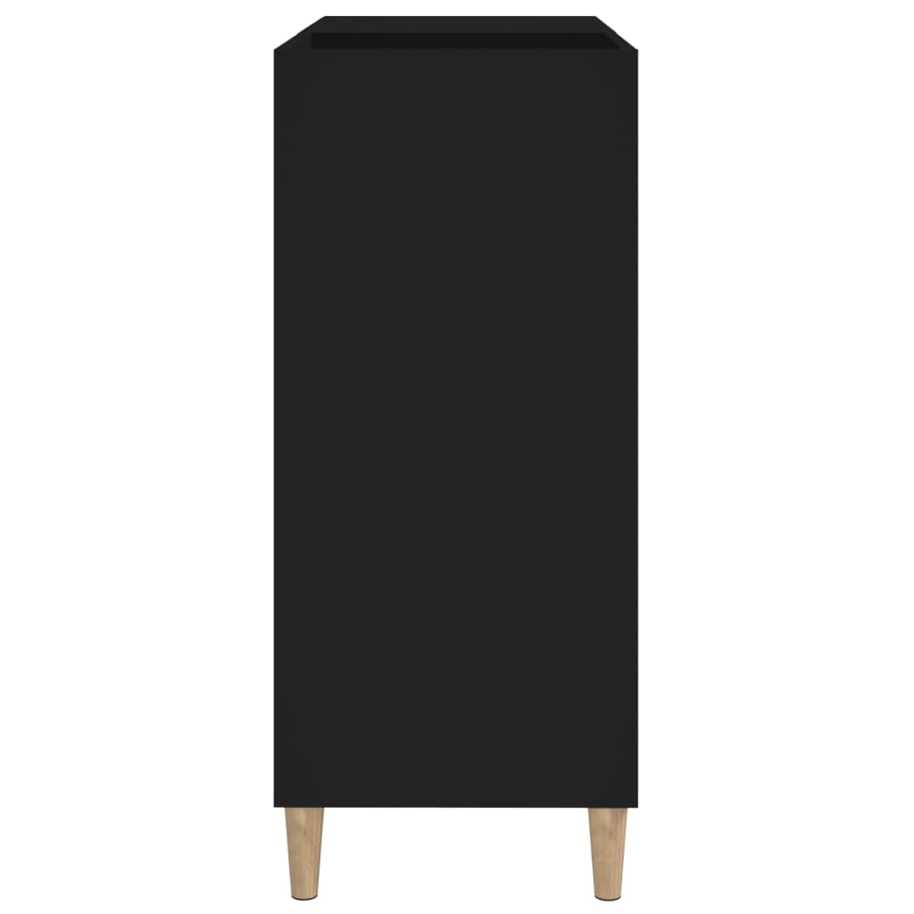 vidaXL Skrinka na platne čierna 84,5x38x89 cm kompozitné drevo