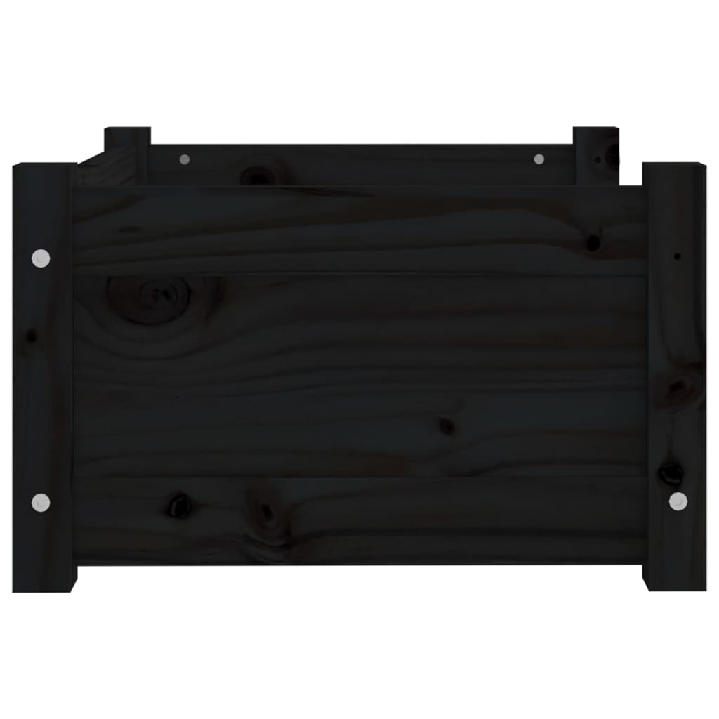 vidaXL Psia posteľ čierna 55,5x45,5x28 cm borovicový masív
