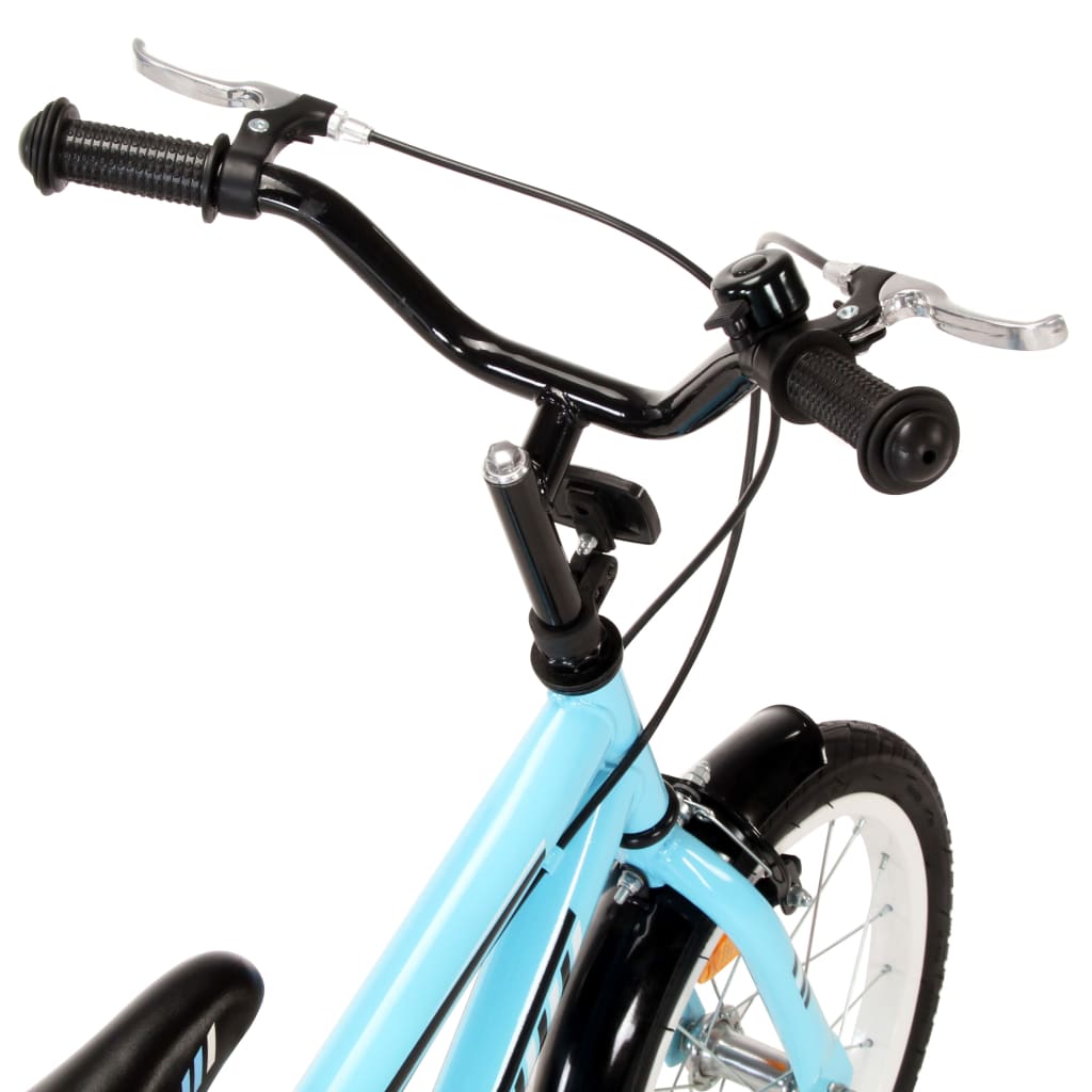 vidaXL Detský bicykel 14 palcový čierny a modrý