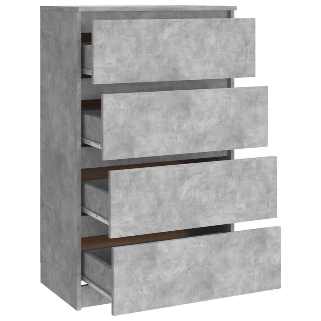 vidaXL Komoda, betónovo sivá 60x35x98,5 cm, kompozitné drevo