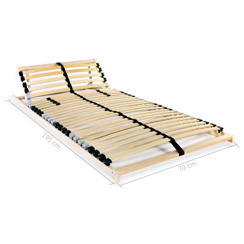 vidaXL Lamelové posteľné rošty 2 ks s 28 lamelami a 7 zónami 70x200cm