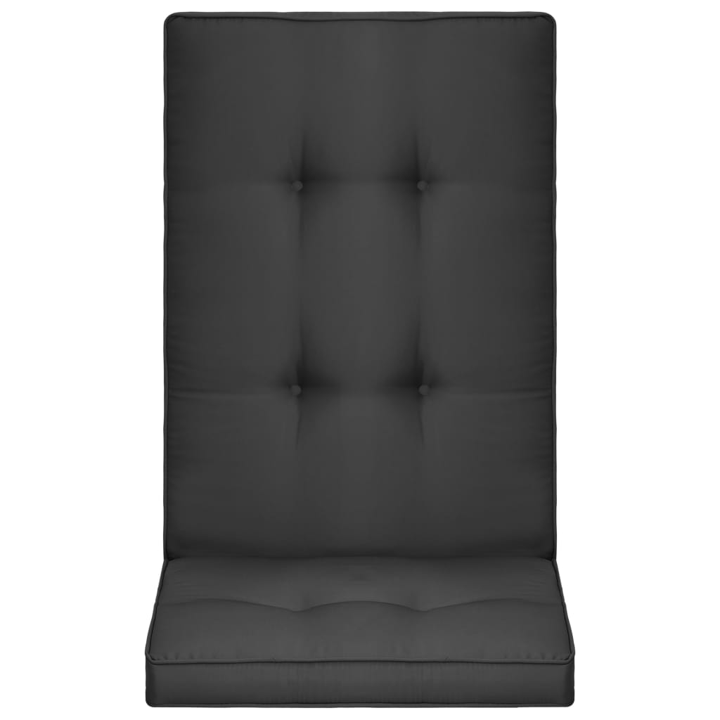 vidaXL Podložky na záhradné stoličky 2 ks, antracitové 120x50x5 cm