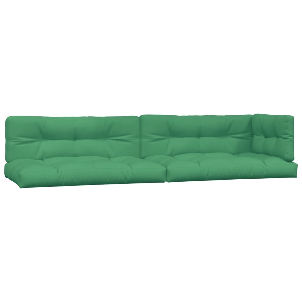 vidaXL Podložky na paletový nábytok 5 ks, zelené, látka