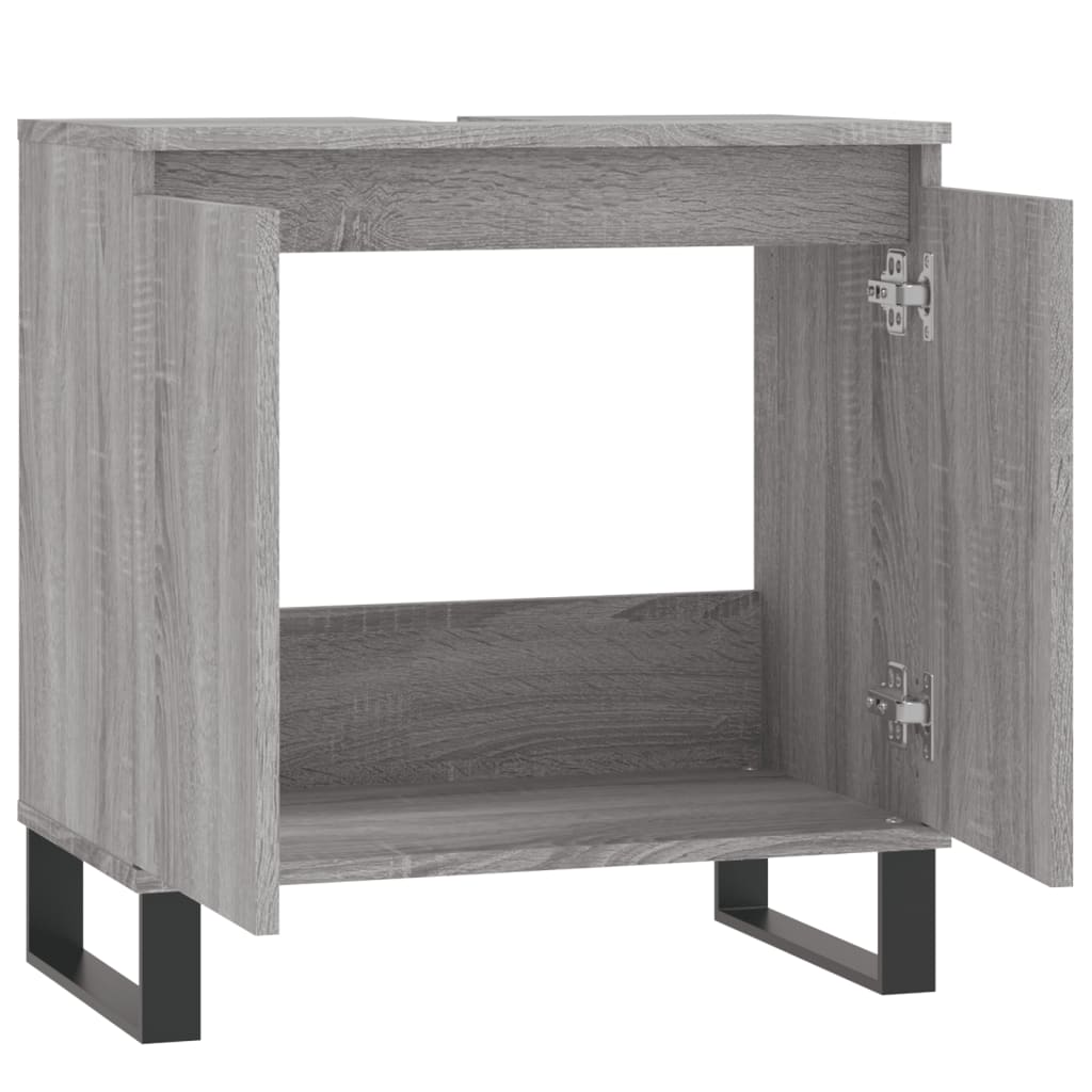vidaXL Kúpeľňová skrinka sivý dub sonoma 58x33x60 cm kompozitné drevo