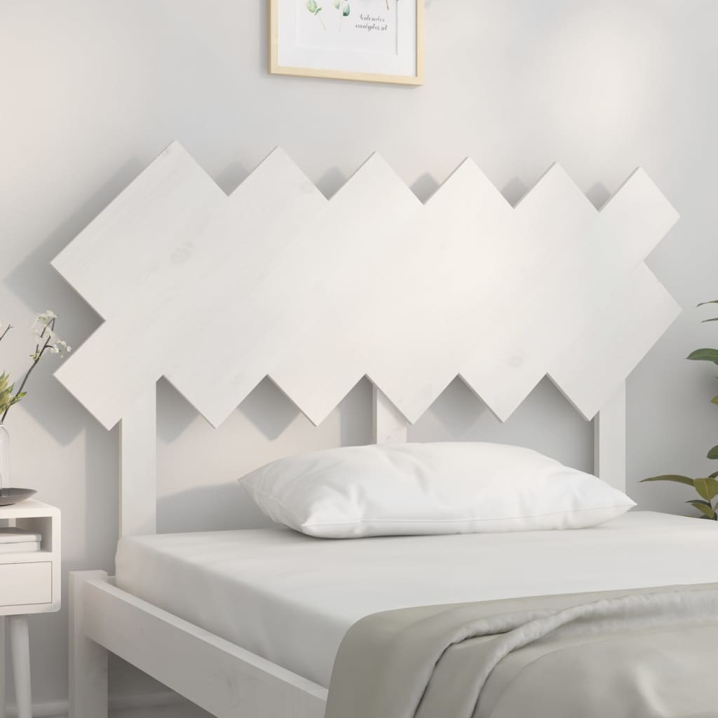 vidaXL Čelo postele biele 122,5x3x80,5 cm masívna borovica