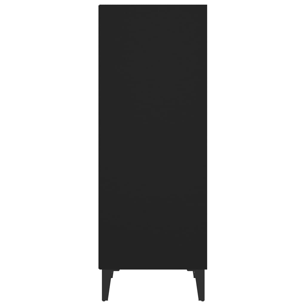 vidaXL Komoda čierna 34,5x32,5x90 cm kompozitné drevo